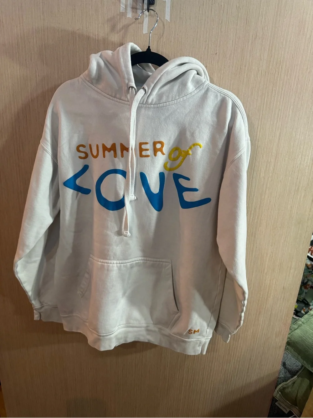 Shawn Mendes "Summer of Love" Cream Hoodie with Blue & Yellow Graphic Size Small - Picture 1 of 6